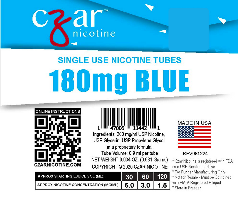 LAZ-BLUE Czar Nic Pack-0.9mL-180mg(3mg for 60) - NIXLIQUID.com