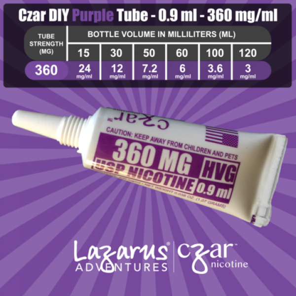 LAZ PURPLE Czar Nic Pack-0.9mL-360mg(6mg for 60ml)-5PK